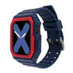 Silikonarmband mit Hülle für Apple Watch Series 7 (41 mm), 6, SE, 5 und 4 (40 mm), 3, 2 und 1 (38 mm), 7 (45 mm), 6, SE, 5 und 4 (44 mm) sowie 3, 2 und 1 (42 mm)
