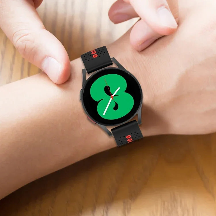 Two-Color Silicone Breathable Strap, For Samsung Gear S2 Classic, For Samsung Galaxy Gear Sport