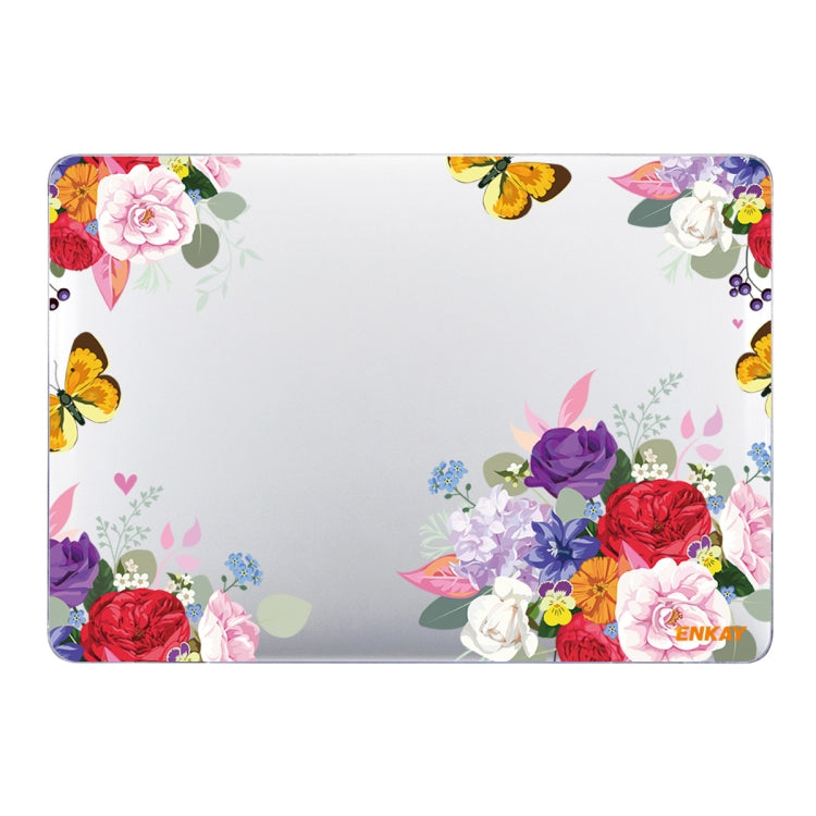 ENKAY Flower Series Muster Laptop-Schutzhülle aus Kristall für MacBook Air 13,3 Zoll A1932 / A2179 / A2337, Für MacBook Air 13,3 Zoll A1932 / A2179 / A2337