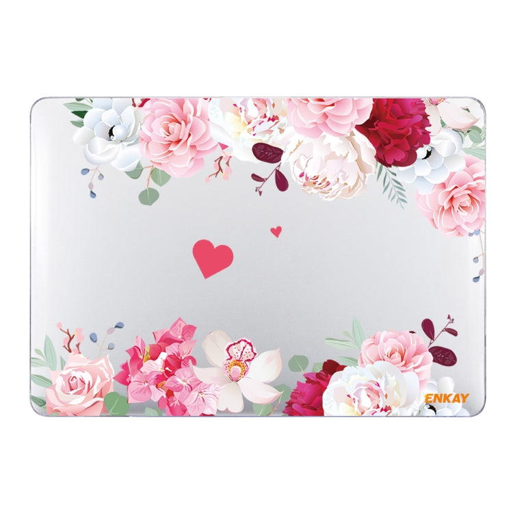 ENKAY Flower Series Muster Laptop-Schutzhülle aus Kristall für MacBook Air 13,3 Zoll A1932 / A2179 / A2337, Für MacBook Air 13,3 Zoll A1932 / A2179 / A2337