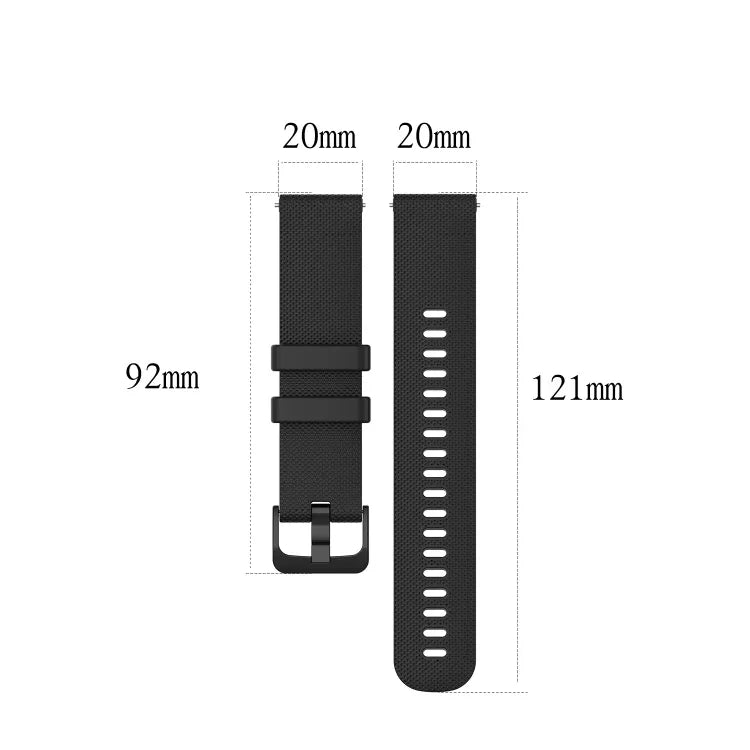20 mm breites, kariertes Silikonarmband, passend für Samsung Galaxy Watch Active (40 mm), Samsung Galaxy Watch (42 mm), Samsung Galaxy Gear Sport und Samsung Gear S2 Classic