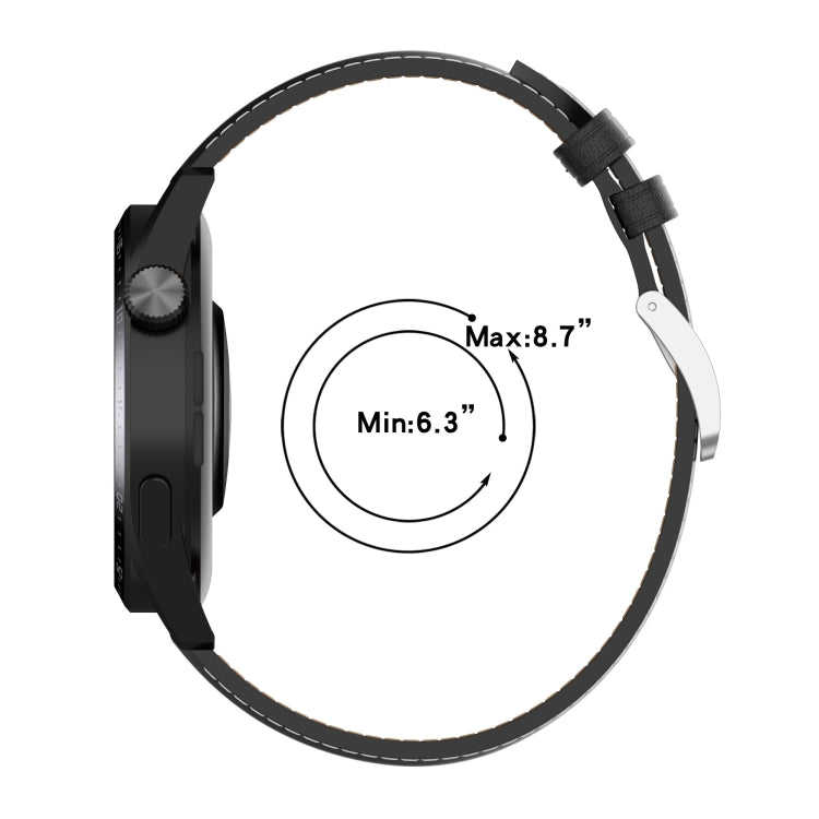 Uhrenarmband aus Kalbsleder-Textur-Nähgarn, für Samsung Galaxy Watch 3 45mm, für Samsung Galaxy Watch 46mm, für Samsung Galaxy Gear S3 Classic / Gear S3 Frontier