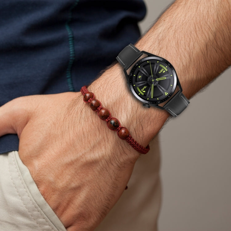 Uhrenarmband aus Kalbsleder-Textur-Nähgarn, für Samsung Galaxy Watch 3 45mm, für Samsung Galaxy Watch 46mm, für Samsung Galaxy Gear S3 Classic / Gear S3 Frontier