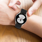 20 mm Silikonarmband mit Carbonfaserstreifen, für Samsung Galaxy Watch 4 40 mm / 44 mm, für Samsung Galaxy Watch 4 Classic 42 mm / 46 mm, für Samsung Galaxy Watch 3 41 mm, für Samsung Galaxy Watch Active 2 40 mm / 44 mm