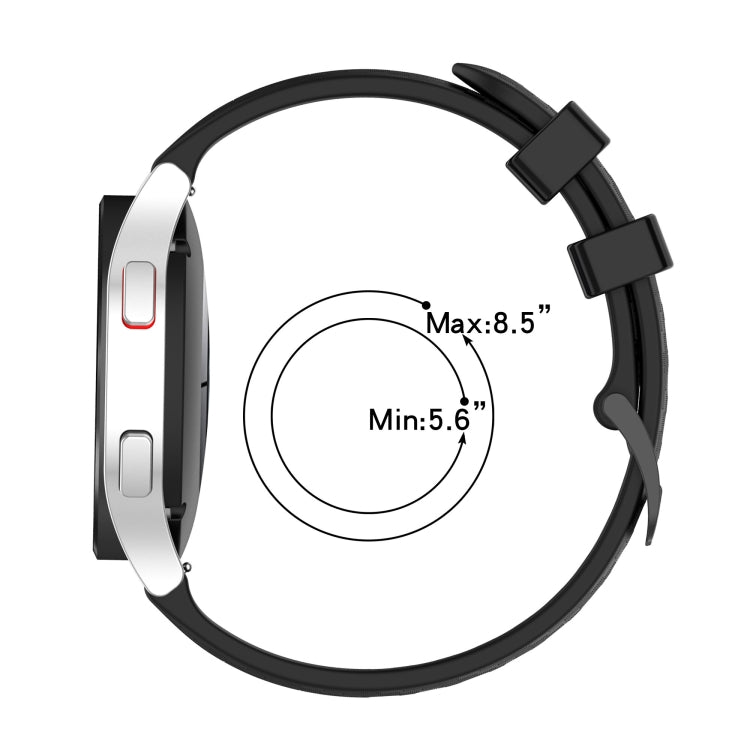 20mm Carbon Fiber Striped Silicone Strap, For Garmin Vivomove3, For Garmin Venu SQ, For Garmin Forerunner 645 Music, For Garmin VivoMove Luxe