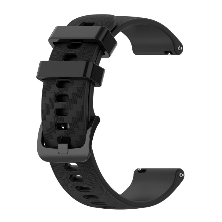 20mm Carbon Fiber Striped Silicone Strap, For Garmin Vivomove3, For Garmin Venu SQ, For Garmin Forerunner 645 Music, For Garmin VivoMove Luxe