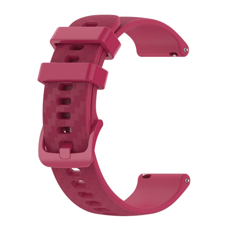 20mm Carbon Fiber Striped Silicone Strap, For Garmin Vivomove3, For Garmin Venu SQ, For Garmin Forerunner 645 Music, For Garmin VivoMove Luxe