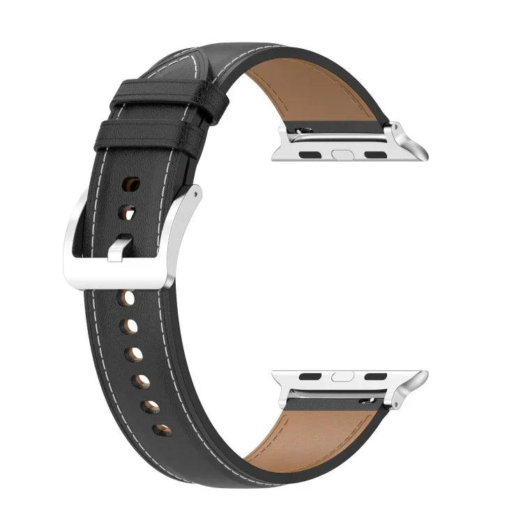 Uhrenarmband aus genähtem Rindsleder der obersten Schicht für Apple Watch Series, 7 41mm / 6&SE&5&4 40mm / 3&2&1 38mm 20mm, 7 45mm / 6&SE&5&4 44mm / 3&2&1 42mm 22mm, 7 41mm / 6&SE&5&4 40mm / 3&2&1 38mm 22mm, 7 45mm / 6&SE&5&4 44mm / 3&2&1 42mm 20mm