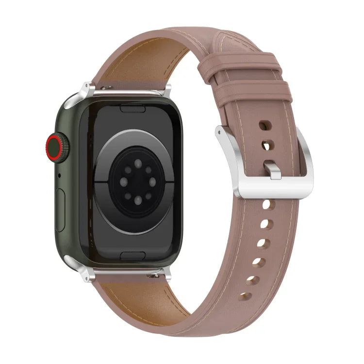 Uhrenarmband aus genähtem Rindsleder der obersten Schicht für Apple Watch Series, 7 41mm / 6&SE&5&4 40mm / 3&2&1 38mm 20mm, 7 45mm / 6&SE&5&4 44mm / 3&2&1 42mm 22mm, 7 41mm / 6&SE&5&4 40mm / 3&2&1 38mm 22mm, 7 45mm / 6&SE&5&4 44mm / 3&2&1 42mm 20mm