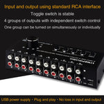 6 In 4 Out RCA Audio Umschalter Signalverteiler Switch Control