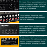 6 In 4 Out RCA Audio Umschalter Signalverteiler Switch Control