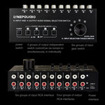 6 In 4 Out RCA Audio Umschalter Signalverteiler Switch Control