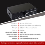 1-in-4-Out-Audiofrequenz-Signalsplitter, Verteilergerät, passiv, 3,5-mm-Schnittstellenausgang, 1-in-4-Out-3,5-mm-Schnittstelle