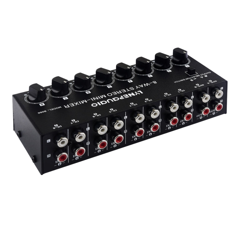 B066 Mini Stereo 8 Kanal Cinch Non-Source Sound Passivmixer, keine Stromversorgung, 8 Kanal Cinch