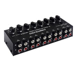 B066 Mini Stereo 8 Kanal Cinch Non-Source Sound Passivmixer, keine Stromversorgung, 8 Kanal Cinch