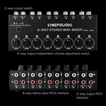 B066 Mini Stereo 8 Kanal Cinch Non-Source Sound Passivmixer, keine Stromversorgung, 8 Kanal Cinch