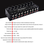 B066 Mini Stereo 8 Kanal Cinch Non-Source Sound Passivmixer, keine Stromversorgung, 8 Kanal Cinch