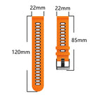 22mm Mixed-Color Silicone Strap, For Huawei Watch GT 42mm / 46mm, For Huawei Watch GT2 46mm