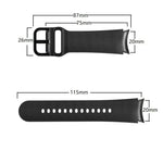 20 mm Silikonarmband mit Lederapplikationen, passend für Samsung Galaxy Watch 4 (40 mm), Samsung Galaxy Watch 4 (44 mm), Samsung Galaxy Watch 4 Classic (42 mm) und Samsung Galaxy Watch 4 Classic (46 mm).