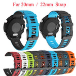 20mm Mixed-Color Silicone Strap, For Samsung Galaxy Watch Active 2 44mm, For Samsung Galaxy watch Active 40mm
