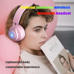 BT06C+ Kinder Kopfbügel Niedliches kabelloses Bluetooth Headset mit Mikrofon & LED-Licht