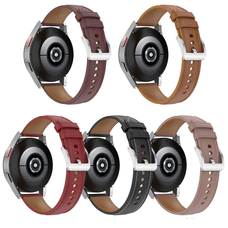 Embossed Genuine Leather Watch Strap, For Garmin Vivomove, For Garmin Move Style, For Garmin Move Luxe