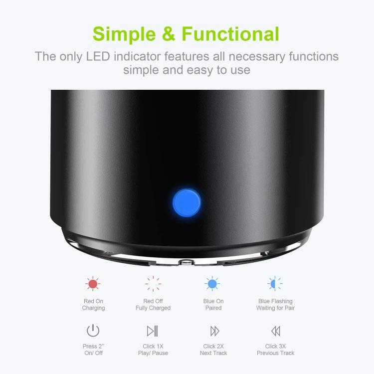 A106Pro IPX7 Wasserdichter Mini-Bluetooth-Metalllautsprecher