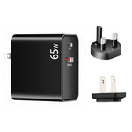 PD-65W USB-C / Type-C + QC3.0 USB Laptop-Ladeadapter, UK-Stecker / US-Stecker, UK-Stecker / US-Stecker