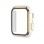 Galvanisierte zweifarbige PC+gehärtete Folien-Uhrenhülle, für Apple Watch Series 9 / 8 / 7 45mm, für Apple Watch Series 6/5/4/SE 44mm