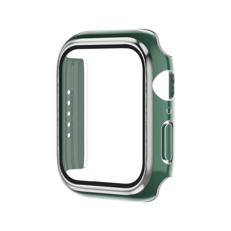 Galvanisierte zweifarbige PC+gehärtete Folien-Uhrenhülle, für Apple Watch Series 9 / 8 / 7 45mm, für Apple Watch Series 6/5/4/SE 44mm