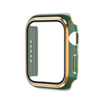 Galvanisierte zweifarbige PC+gehärtete Folien-Uhrenhülle, für Apple Watch Series 9 / 8 / 7 45mm, für Apple Watch Series 6/5/4/SE 44mm
