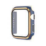 Galvanisierte zweifarbige PC+gehärtete Folien-Uhrenhülle, für Apple Watch Series 9 / 8 / 7 45mm, für Apple Watch Series 6/5/4/SE 44mm