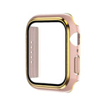 Galvanisierte zweifarbige PC+gehärtete Folien-Uhrenhülle, für Apple Watch Series 9 / 8 / 7 45mm, für Apple Watch Series 6/5/4/SE 44mm