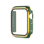 Galvanisierter zweifarbiger PC+Displayschutzfolie Uhrengehäuse, für Apple Watch Series 3/2/1 42mm, für Apple Watch Series 9 / 8 / 7 41mm