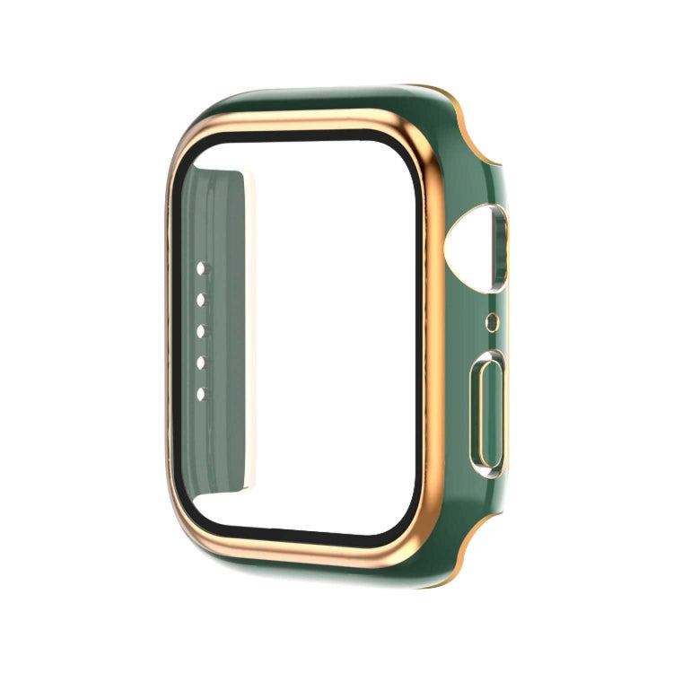Galvanisierter zweifarbiger PC+Displayschutzfolie Uhrengehäuse, für Apple Watch Series 3/2/1 42mm, für Apple Watch Series 9 / 8 / 7 41mm