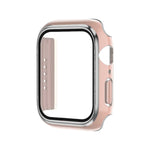Galvanisierter zweifarbiger PC+Displayschutzfolie Uhrengehäuse, für Apple Watch Series 3/2/1 42mm, für Apple Watch Series 9 / 8 / 7 41mm
