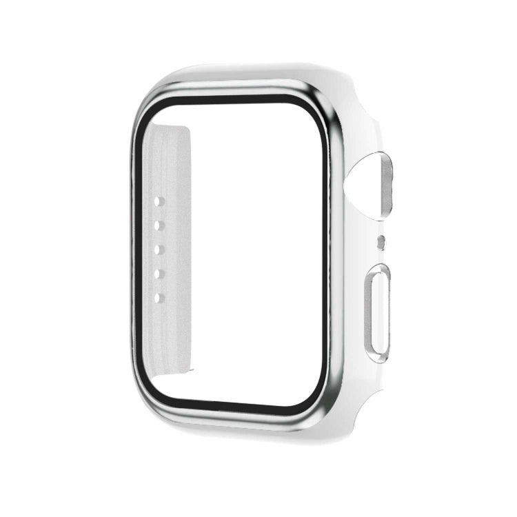 Galvanisierter zweifarbiger PC+Displayschutzfolie Uhrengehäuse, für Apple Watch Series 3/2/1 42mm, für Apple Watch Series 9 / 8 / 7 41mm