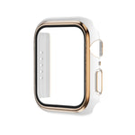 Galvanisierter zweifarbiger PC+Displayschutzfolie Uhrengehäuse, für Apple Watch Series 3/2/1 42mm, für Apple Watch Series 9 / 8 / 7 41mm