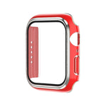 Galvanisierter zweifarbiger PC+Displayschutzfolie Uhrengehäuse, für Apple Watch Series 3/2/1 42mm, für Apple Watch Series 9 / 8 / 7 41mm