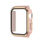 Galvanisierter zweifarbiger PC+Displayschutzfolie Uhrengehäuse, für Apple Watch Series 3/2/1 42mm, für Apple Watch Series 9 / 8 / 7 41mm