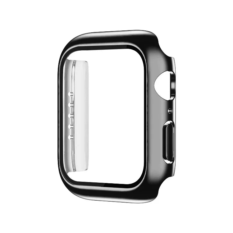 Gehäuse aus galvanisiertem, einfarbigem Polycarbonat und gehärteter Folie, passend für Apple Watch Series 9/8/7 (45 mm), Apple Watch Series 6/5/4/SE (44 mm), Apple Watch Series 3/2/1 (42 mm) und Apple Watch Series 9/8/7 (41 mm)...