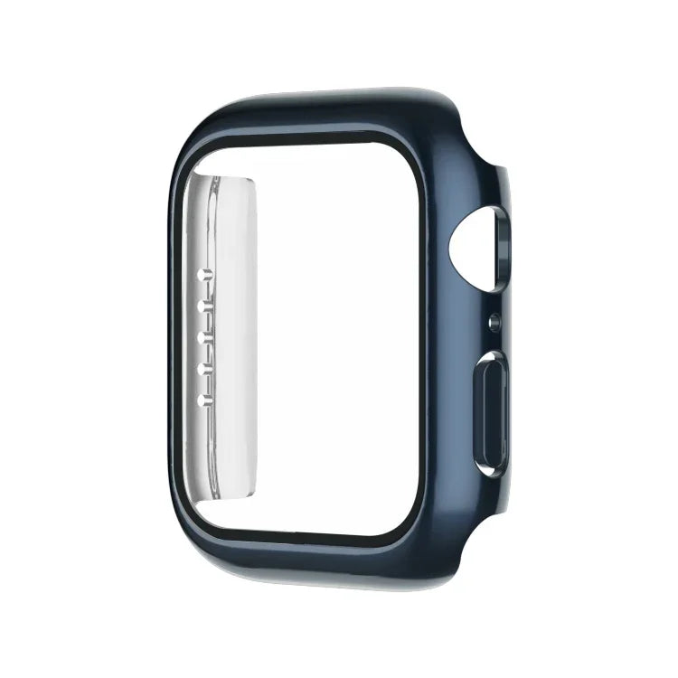 Electroplating Monochrome PC+Tempered Film Watch Case, For Apple Watch Series 9 / 8 / 7 45mm, For Apple Watch Series 8 / 7 45mm, For Apple Watch Series 6/5/4/SE 44mm, For Apple Watch Series 3/2/1 42mm, For Apple Watch Series 9 / 8 / 7 41mm             ...