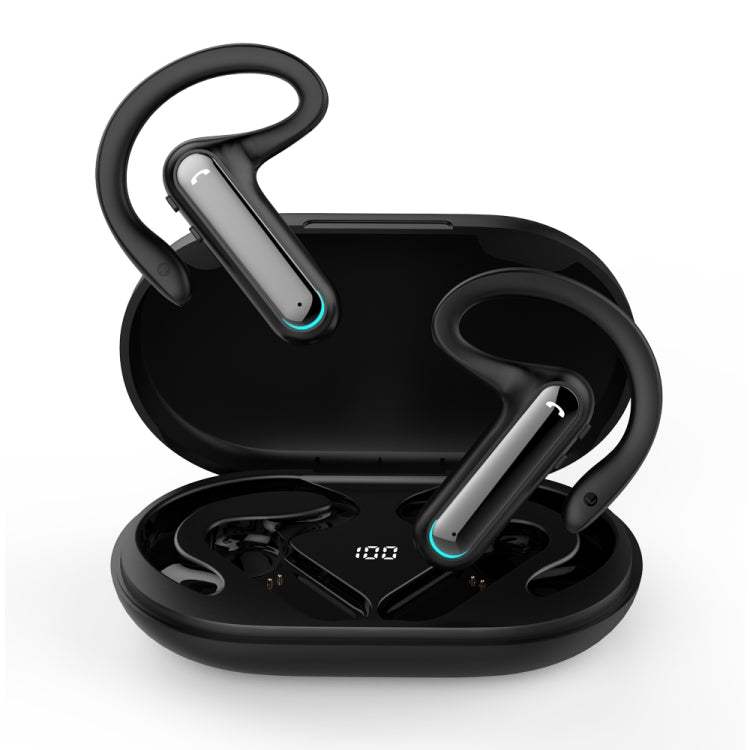FW5 Nicht-In-Ear BT5.2 Kabellose Sport Knochenleitung TWS Ohrhörer Unterstützung Sprachassistent, FW5 Schwarz, FW5 Blau