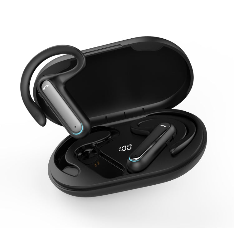 FW5 Nicht-In-Ear BT5.2 Kabellose Sport Knochenleitung TWS Ohrhörer Unterstützung Sprachassistent, FW5 Schwarz, FW5 Blau