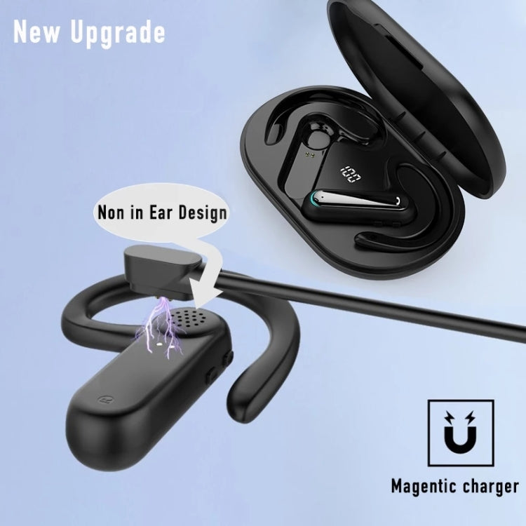 FW5 Nicht-In-Ear BT5.2 Kabellose Sport Knochenleitung TWS Ohrhörer Unterstützung Sprachassistent, FW5 Schwarz, FW5 Blau
