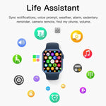 CT7 Smartwatch mit 1,7-Zoll-Farbbildschirm, unterstützt Herzfrequenz- und Blutdruckmessung