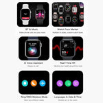 CT7 Smartwatch mit 1,7-Zoll-Farbbildschirm, unterstützt Herzfrequenz- und Blutdruckmessung