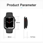 CT7 Smartwatch mit 1,7-Zoll-Farbbildschirm, unterstützt Herzfrequenz- und Blutdruckmessung