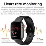 T500 Plus Smartwatch mit 1,44 Zoll Farbbildschirm, unterstützt Herzfrequenz- und Blutdruckmessung