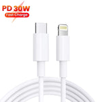 PD 35W Dual USB-C / Type-C Port Ladegerät mit Type-C zu 8-Pin Datenkabel, EU Stecker, EU Stecker + 1m 8-Pin Kabel